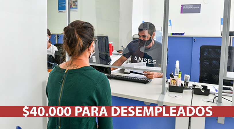 Desempleados cobran $40.000 de Anses